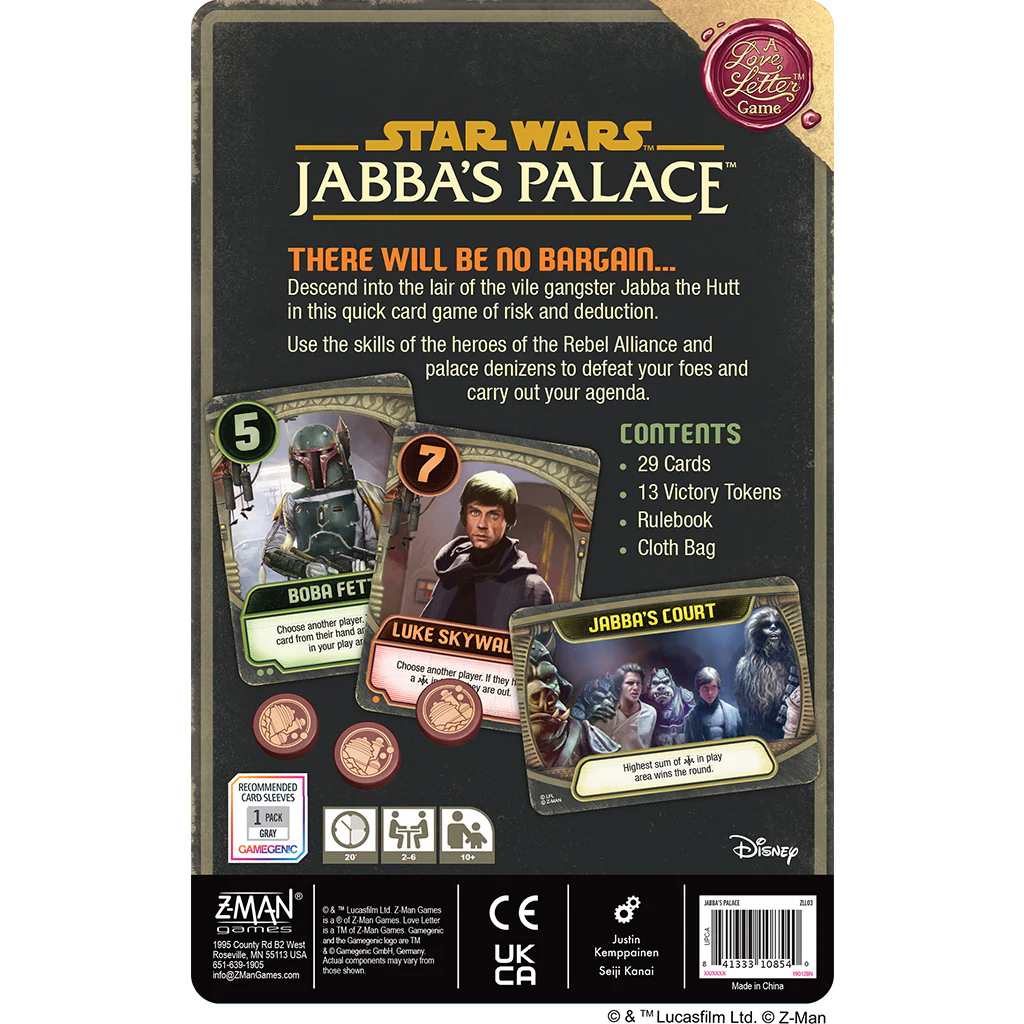 Jabba's Palace: A Love Letter Game (ING) - Imagen 2